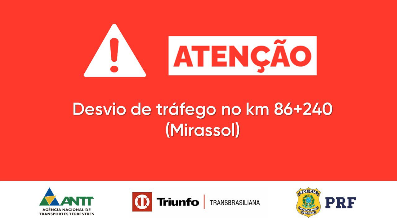 Desvio de tráfego no km 86 240 Triunfo Transbrasiliana