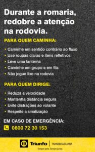 Romaria dos Castores contará com apoio operacional da Triunfo Transbrasiliana e da PRF